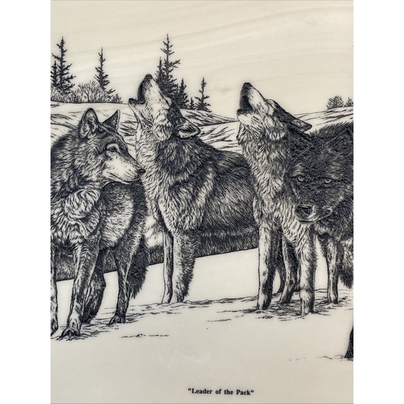 Vintage 1991 Bernie Brown Montana Marble Inc "Leader Of The Pack " Marble Plaque - Picture 6 of 9